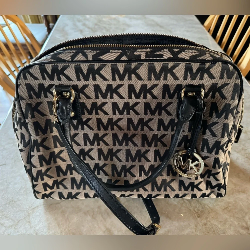 Michael Kors Signature Logo Satchel Bag